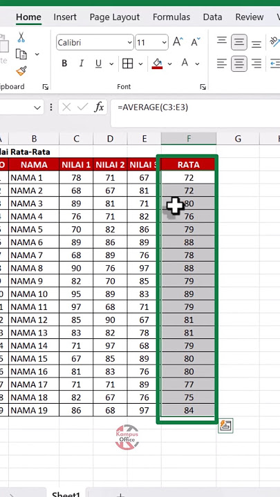 Trik Rahasia Menghitung Rata-Rata di Excel dalam 1 Detik! #excel