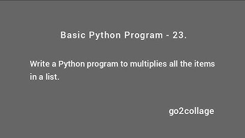 EP 23 | Language Python | Basic Program I go2collage