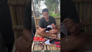 Pisau Badik Coklat Ukir