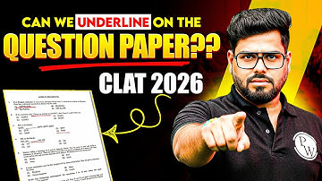 Underline on Question Paper? ⚠️ Don’t Get Disqualified! #CLAT #CLAT2026