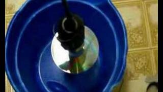 Kid blows up a CD