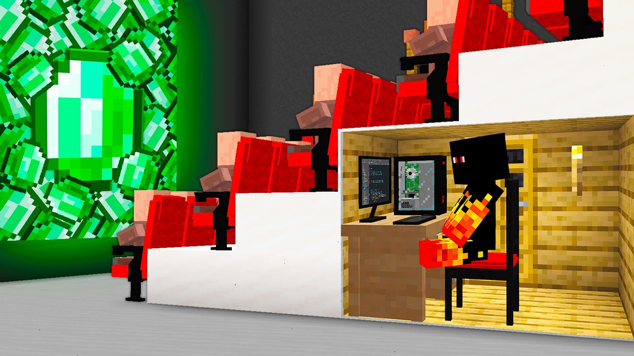 Я ПОСТРОИЛ СЕКРЕТНЫЙ КОМНАТА В КИНО В МАЙНКРАФТ