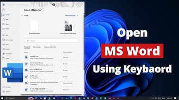 Microsoft Word openen met een sneltoets