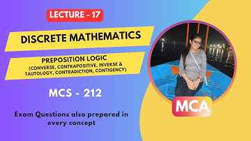 Day 17 | IGNOU MCA 1st Sem (MCS-212) | Discrete Mathematics | Converse, Inverse, Contrapositive