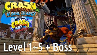 Crash Bandicoot N. Sane Trilogy - 3 - Warped - Level 01-05 + Boss (Tiny) screenshot 2