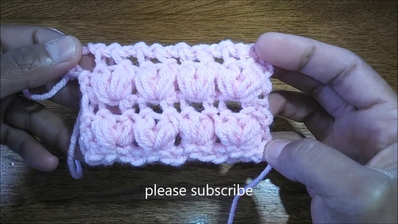 crochet is therapy: Tunisian crochet puff stitch lace - YouTube