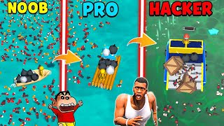 SHINCHAN NOOB vs PRO vs HACKER in BLOBSTER with FRANKLIN &amp; CHOP | DREAM SQUAD