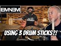 Drummer reacts to  eminem godzilla el estepario siberiano drum cover first time hearing reaction