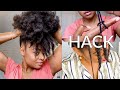 Hack The PERFECT HIGH PUFF + Bonus FAKE BANGS on Natural Hair