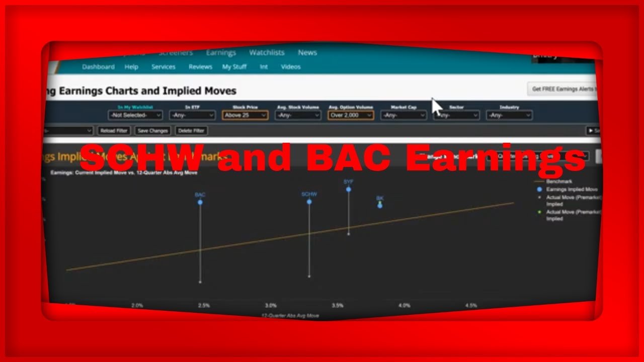 MarketChameleon.com Live Pre Market Show We Look at SCHW and BAC ...