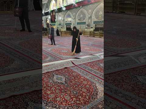 الممثلة الامريكية تخدم في مرقد الامام الحسين زوار الحسين كربلاء المقدسة 2025