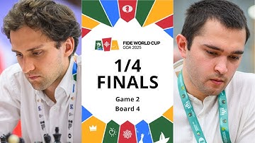 🇩🇪 Alexander Donchenko – Nodirbek Yakubboev 🇺🇿 | FIDE World Cup 2025 | 1/4 finals | Game 2 | Board 4