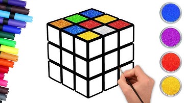 🎨 How to Draw an Easy Rubik