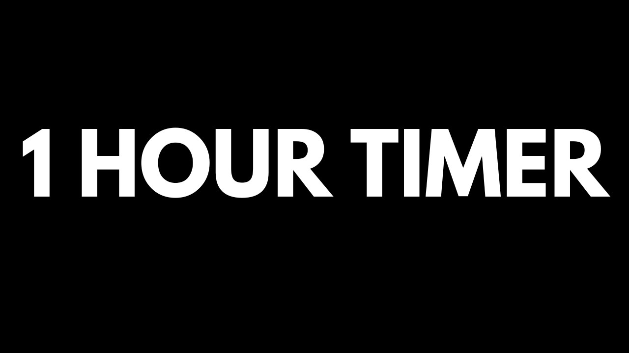 1 Hour Study Timer ⏱️ | No Music | Black Screen | Countdown Timer ...