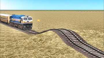 Can Train Cross This ? - Train vs Giant Bulge #1 - Train Simulator Indian Railways
