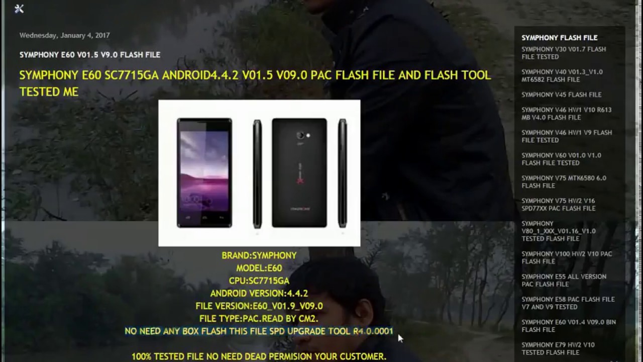 SYMPHONY E60 V01 5 FLASH FILE 100% WORKING DOWNLOAD LINK