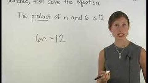 Writing Equations - MathHelp.com - Pre Algebra Help