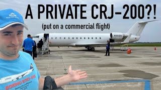 Flying on a PRIVATE CRJ200!  Contour Airlines VIP Configured CRJ Review