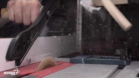 Avoid Kickback on the Table Saw with the GRR-RIPPER. (*Kickback machine demonstrating live kickback)