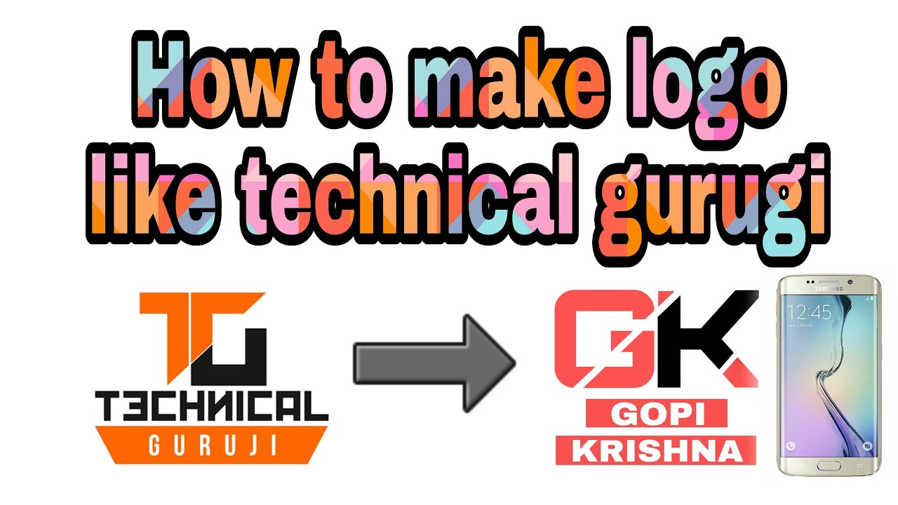 How to make logo like technical guruji in android - YouTube