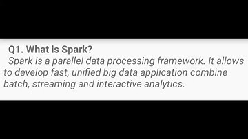 Top 28 spark Interview Questions and Answers || Apache spark || cluster - computing framework
