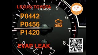 Lexus Toyota P0442 P0456 P01420 EVAP LEAK