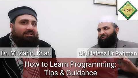 How to Learn Programming Tips & Guidance - Dept of CS&IT University of Malakand