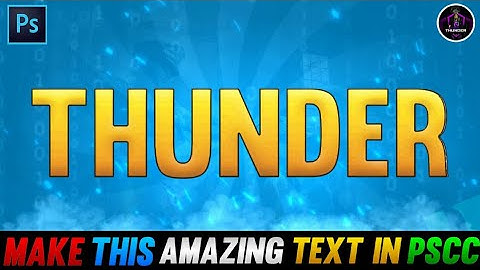 Make This Amazing Text Effect in Pscc || Thunder Bolt FF #subscribe