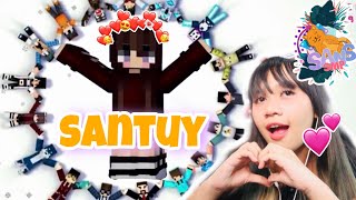 REACTION VIDEO LAGU PARODY MINECRAFT ANIMASI SANS SMP: SANTUY😂😆😎