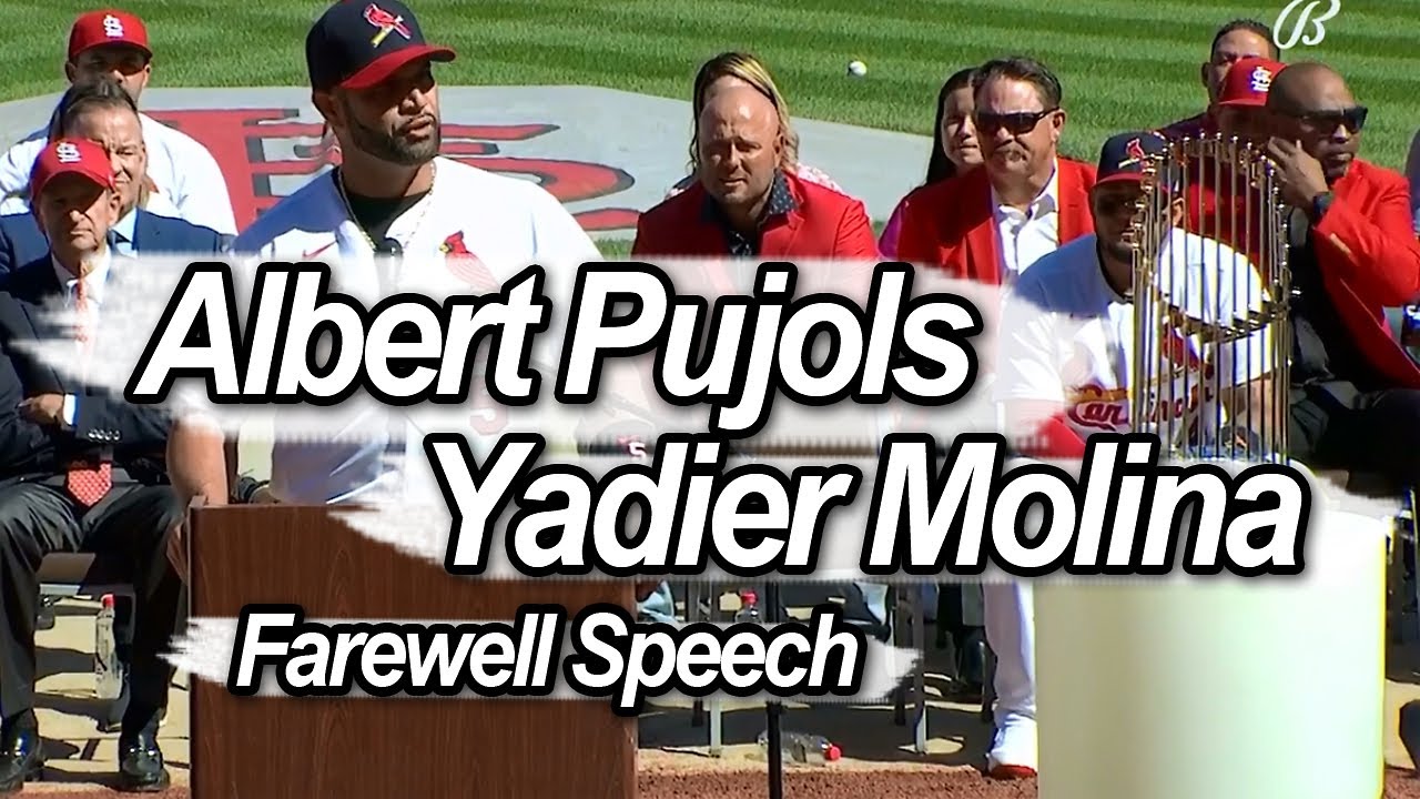 Albert Pujols & Yadier Molina - Retirement Farewell Speech/Ceremony (St.  Louis Cardinals) Full HD 