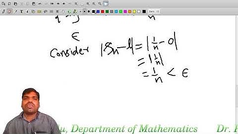 Real Analysis Lecture-11 on Limit of a Sequence and Convergence of a sequence by Dr. P. Ramulu