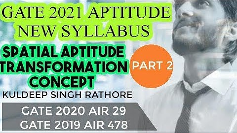 Gate 2021 New syllabus Spatial Aptitude - Transformation Concept