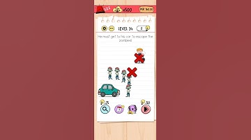 Brain test level 34 | save him from zombies #braintest #mobilegame #iqtest