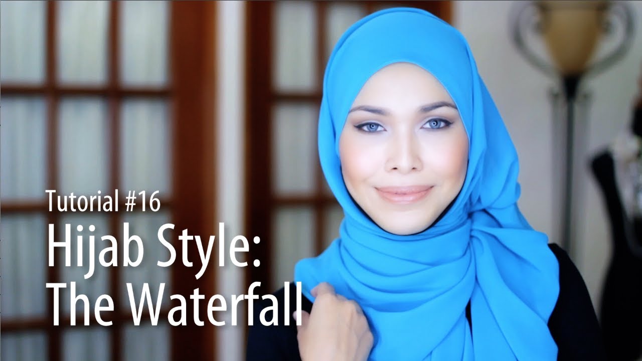 [Adlina Anis] Hijab Tutorial 16  The Waterfall - YouTube