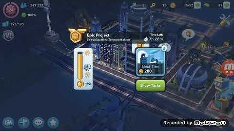 Epic Project of SimCity | Specialization Transportation |200 epic point | 12x speed up token