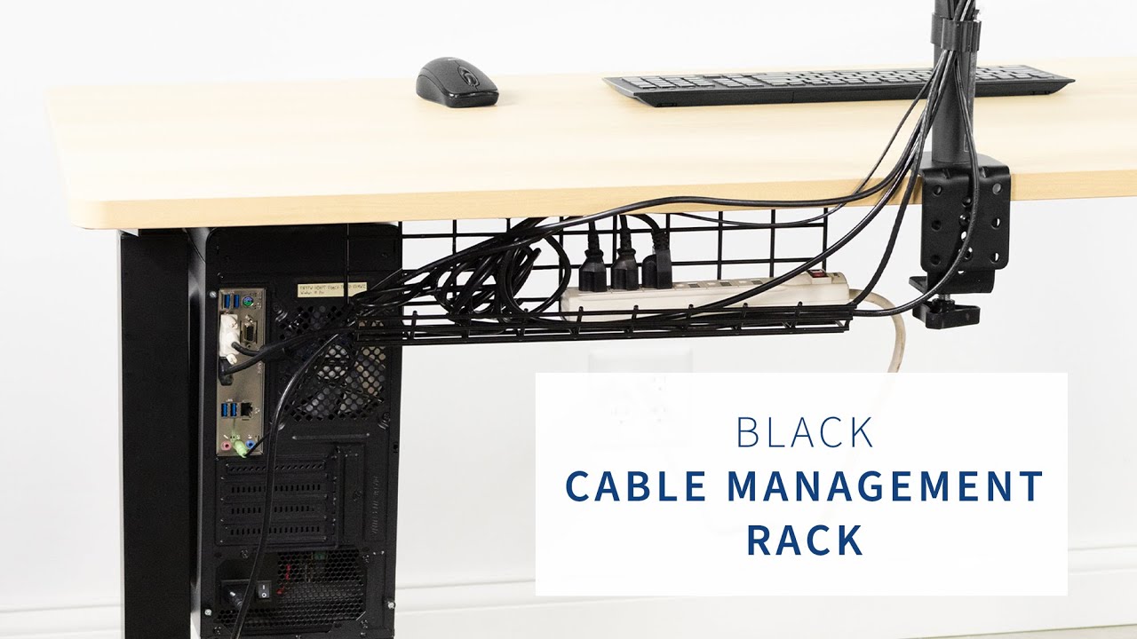 DESK-AC06-2C Under Desk Cable Management Trays 2 Pack by VIVO 