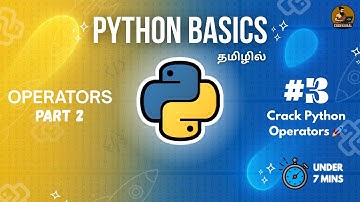 Python Operators Explained in Tamil | Part 2 for Beginners #python #coding #beginners #tamil