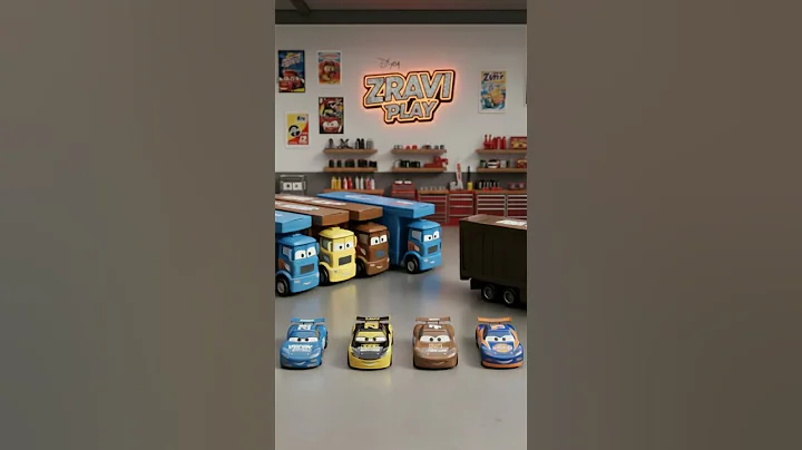 Pixar Cars | McQueen, Michael Rotor with Truck Container #disneypixarplaysets #shorts #pixarcars