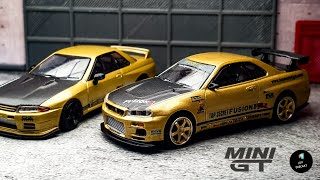 Nissan Skyline GT-R R34 Top Secret Gold by Mini GT | UNBOXING and REVIEW