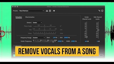 How to Remove Vocals using Adobe Audition – Center Channel Extractor Effect