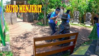 Saya ingin Pegang Patung ini Tapi.... Living Statue Prank, Human Statue Prank