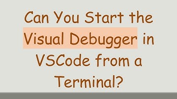 Can You Start the Visual Debugger in VSCode from a Terminal?