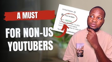 How to Submit YouTube Tax Information in Google AdSense for Non-Us Creators (2024)