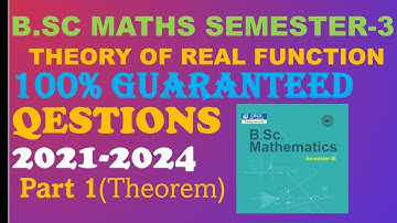 Theorems   # part 1 #     sem  3    Theory of real function     ( paper  5)
