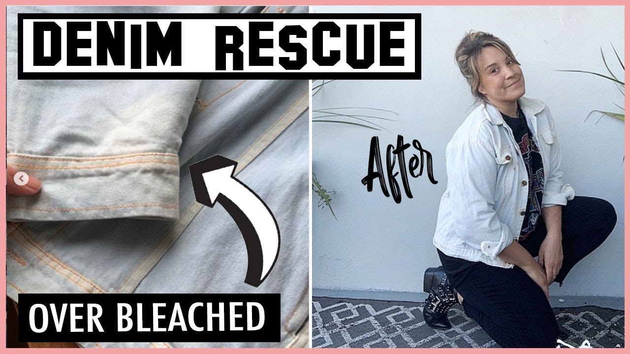 EASY DIY how to remove bleach stains from denim 