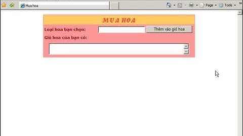 Bài giải thiết kế form mua hoa bằng ngôn ngữ php