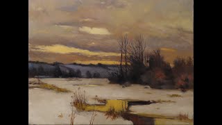 Study after Charles Warren Eaton -  Winter Solitude 9x12