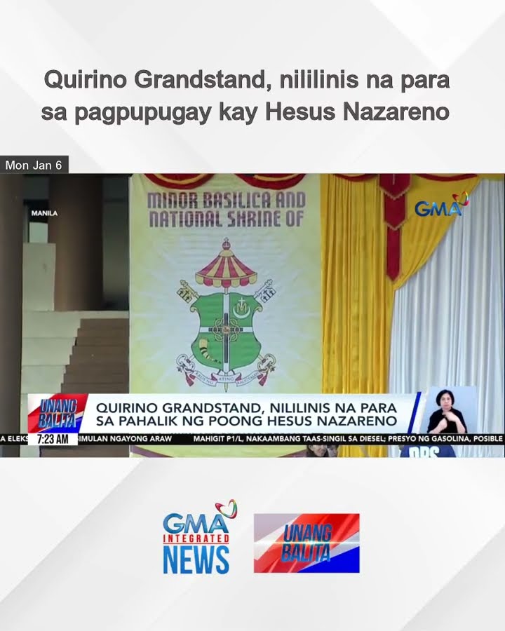 Quirino Grandstand, nililinis na para sa pagpupugay kay Hesus Nazareno | Unang Balita