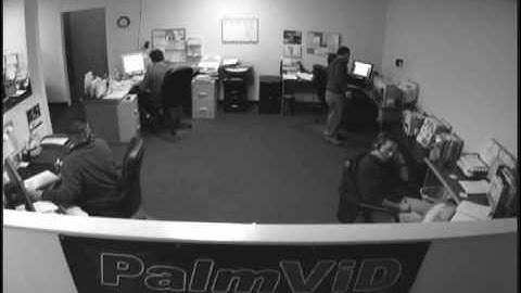 Security Camera Sample Demo Video - Sony CCD BW Lights on and off