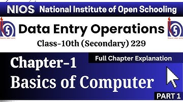 #NIOS Data Entry Operation Klas 10 Hoofdstuk 1 | Basisprincipes van computers | #niosdataentrycla...